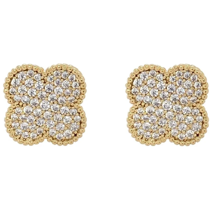 Ladies statement earrings-Large Clover