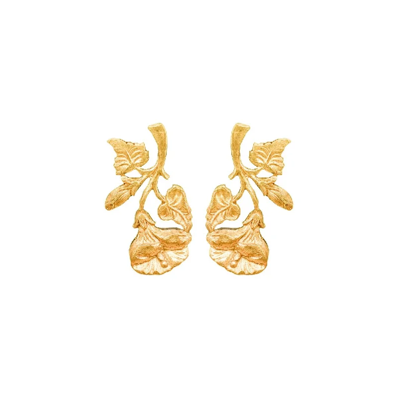 Ladies chandelier earrings-Gold Petula Earrings