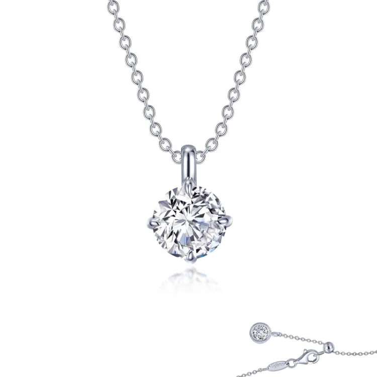 Ladies gemstone pendant necklace-Solitaire Necklace