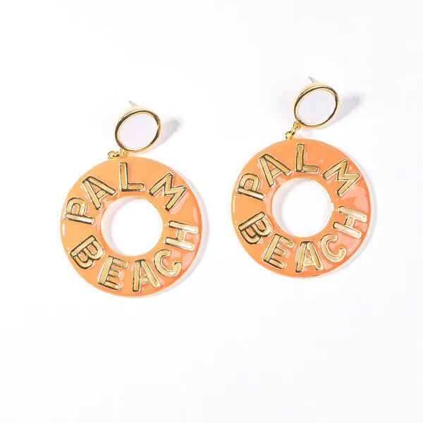 Ladies handmade earrings-Coral palm beach