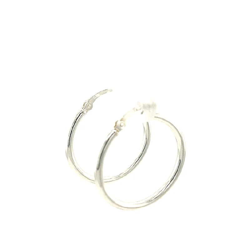 Ladies chic hoop earrings-15mm Hoop Earrings