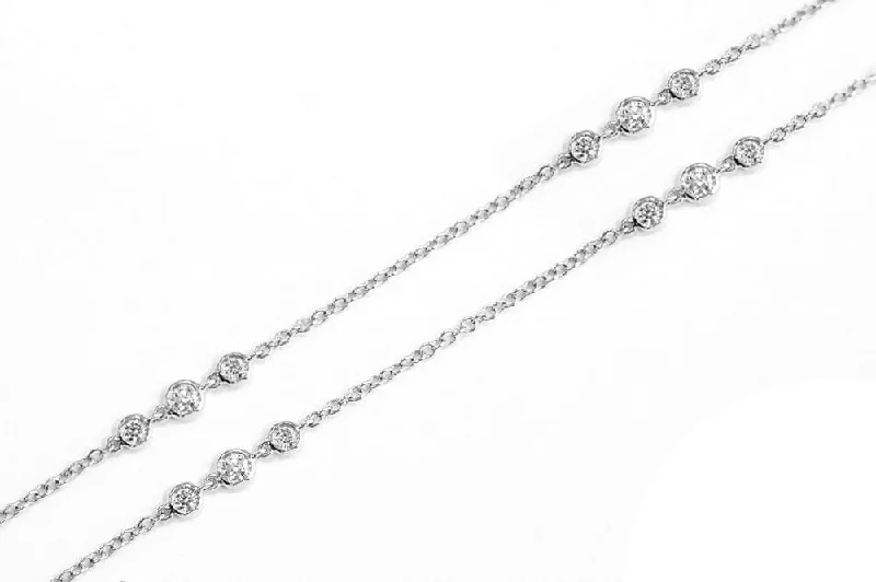 Ladies birthstone necklace-Uneek Cascade Collection Yard Chain Necklace