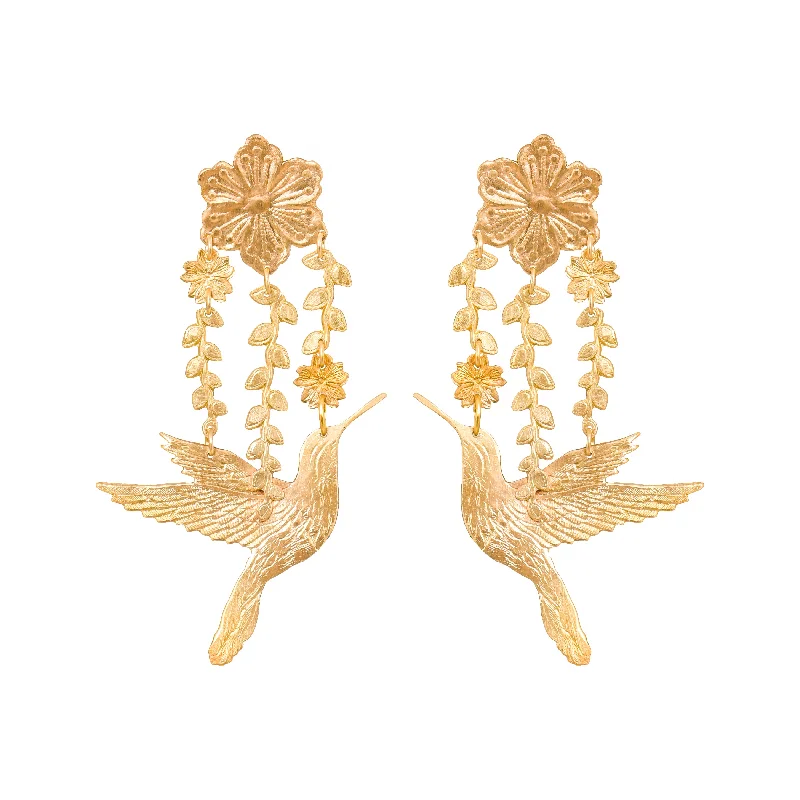 Ladies moonstone earrings-Paradis D'Or Earrings