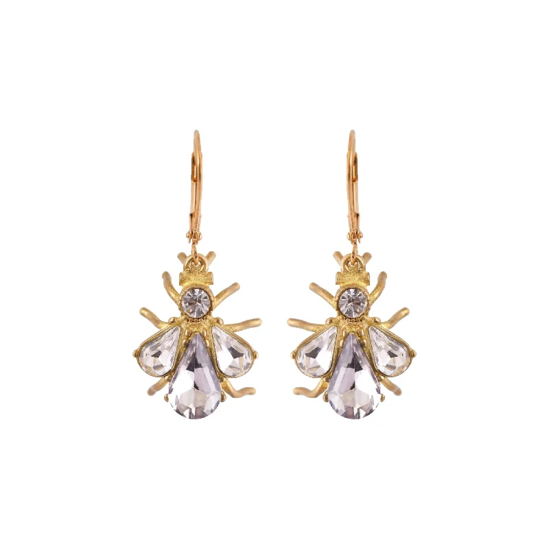 Ladies diamond drop earrings-Abeja Earrings