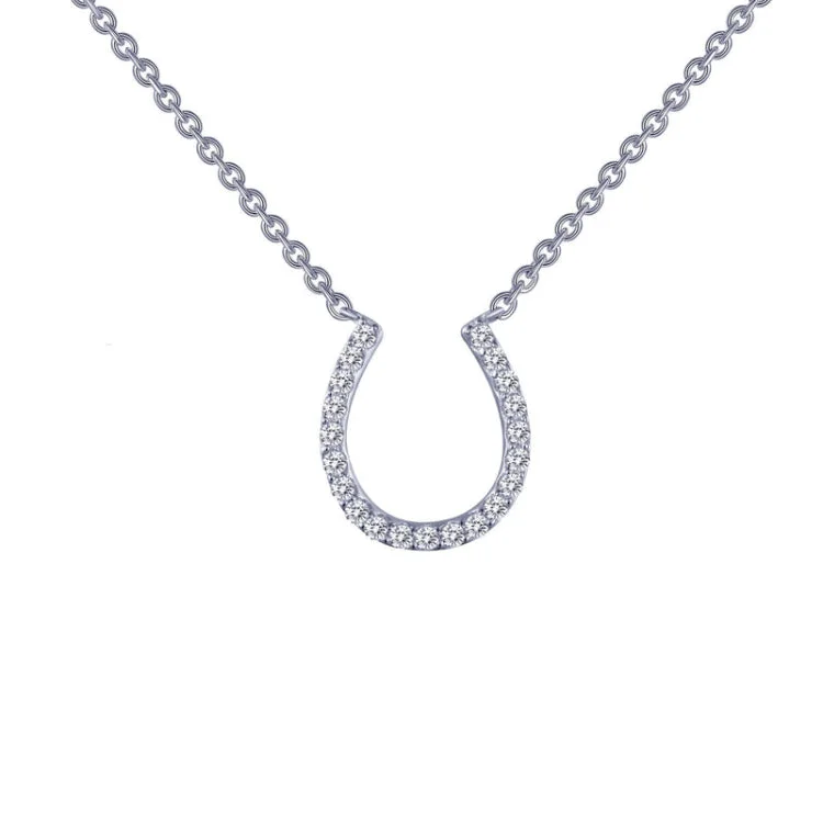 Ladies diamond heart necklace-0.21 CTW Horseshoe Necklace