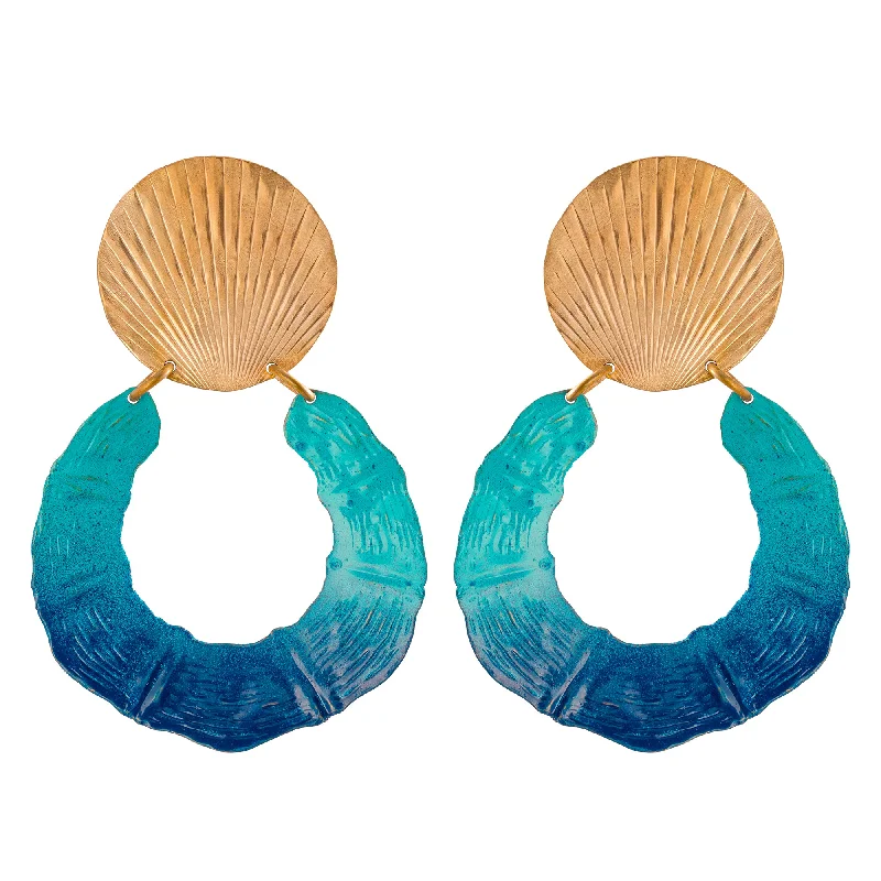 Ladies vintage earrings-Ocean Bambou Earrings