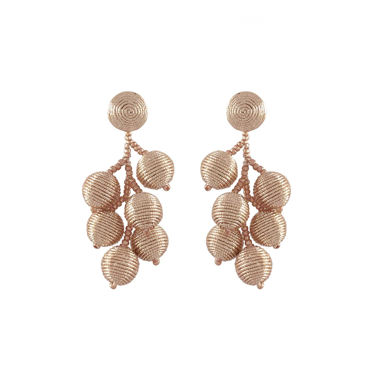 Ladies dainty stud earrings-Rose gold mini Gumball