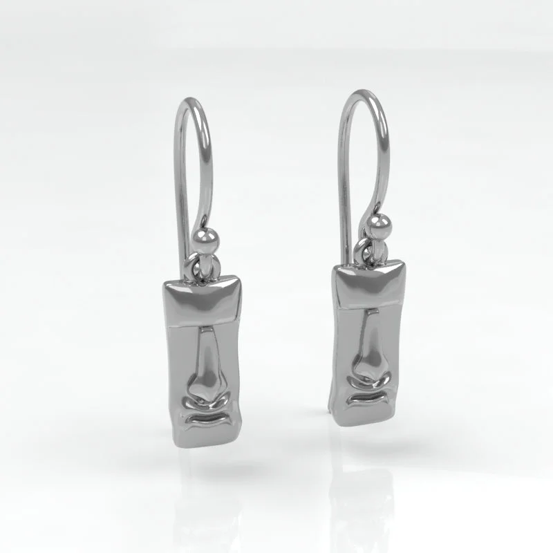 Ladies chic hoop earrings-Mini Moai Earrings