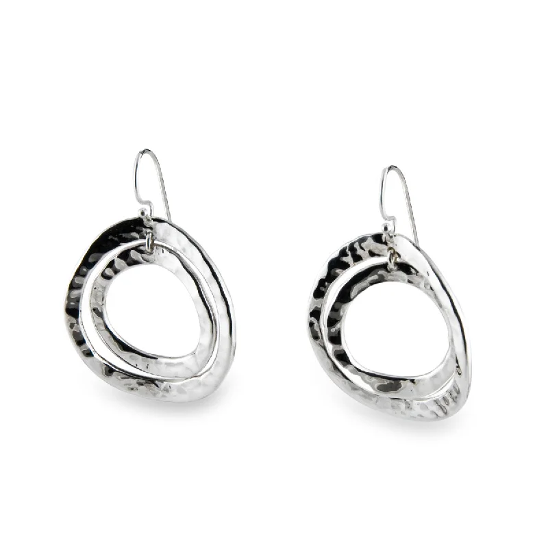 Ladies elegant drop earrings-Concentric Circle Earrings