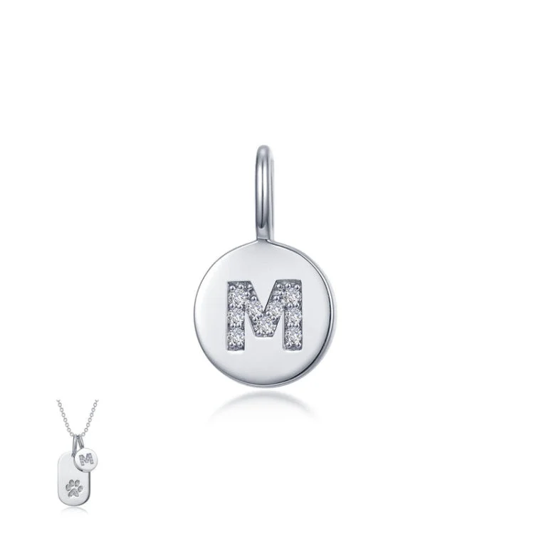 Ladies modern necklace-Letter M Charm