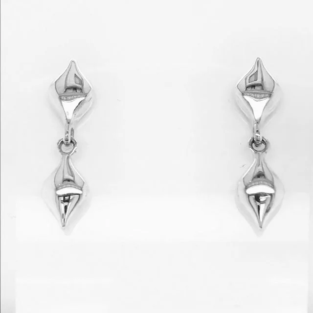 Ladies flower-shaped earrings-Mini Teardrop Earring