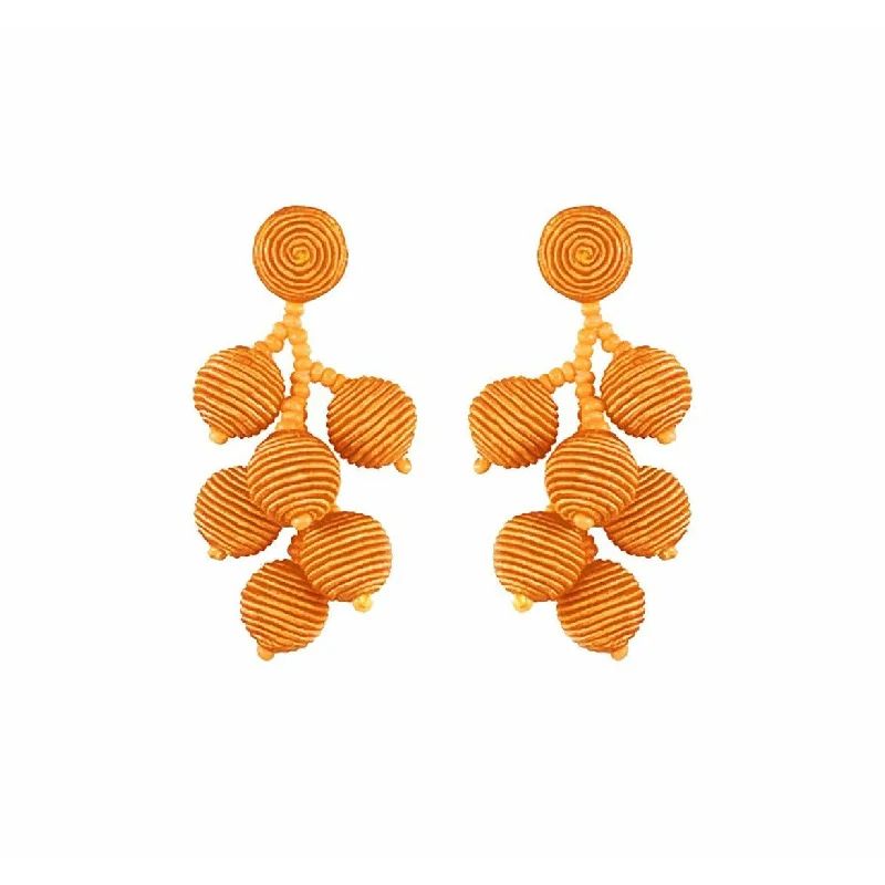 Ladies gold drop earrings-Orange Mini Gumball