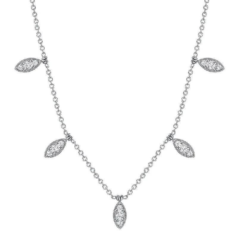 Ladies diamond necklace-Uneek Cascade Collection Drop Necklace