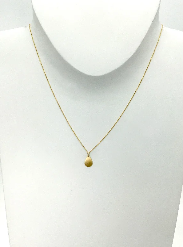 Ladies wedding necklace-Carla Caruso Single Teardrop Necklace