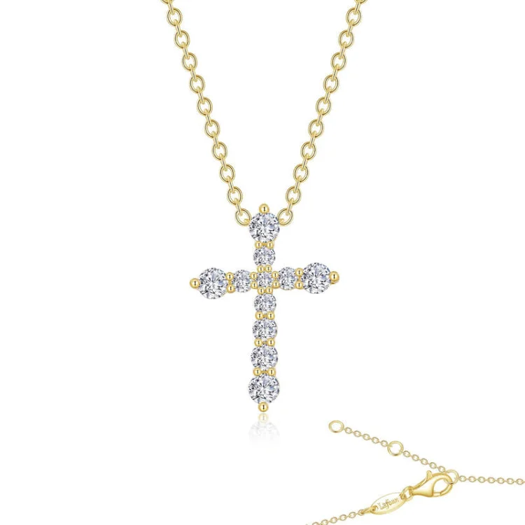 Ladies unique charm necklace-0.67 CTW Cross Pendant Necklace