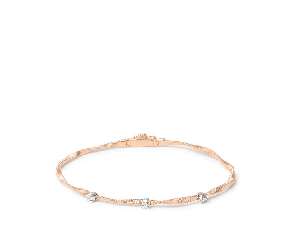 Marco Bicego Marrakech 18K Rose Gold Diamond Bangle