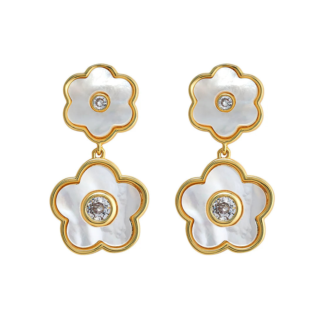 Ladies white gold earrings-Boboli Drop