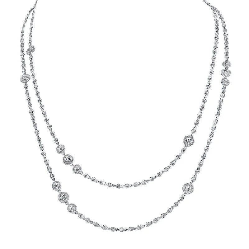 Ladies elegant necklace-Uneek Cascade Collection Yard Chain Necklace