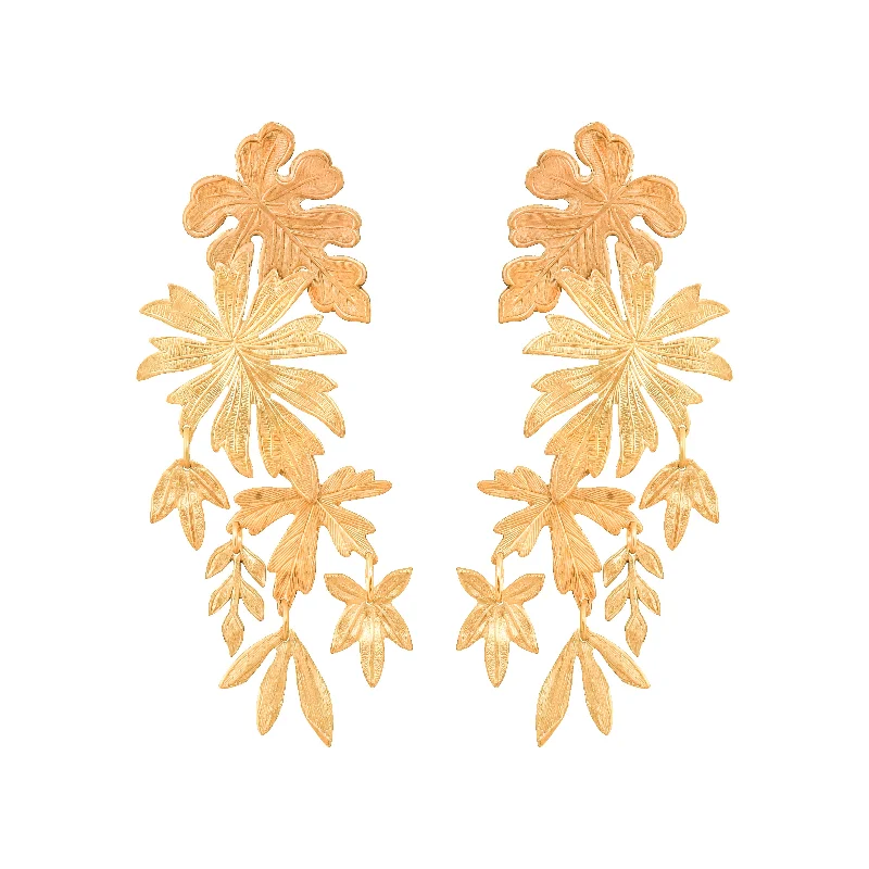 Ladies gemstone drop earrings-Jardin Luxuriant Earrings