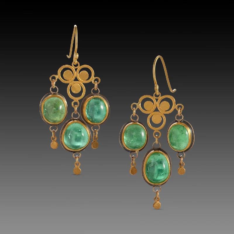 Ladies delicate earrings-Luminous Tourmaline Earrings