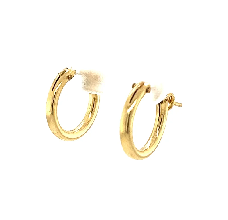 Ladies fashion-forward earrings-13mm Hoop Earrings