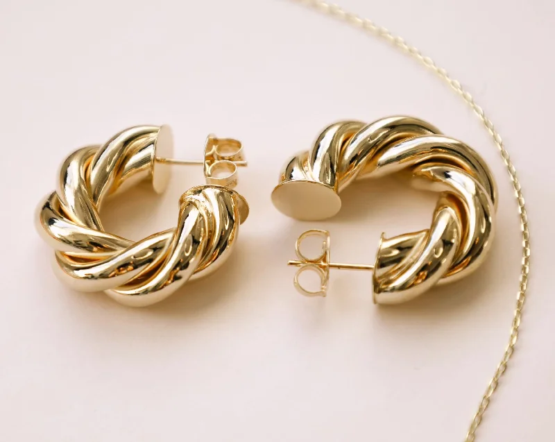 Ladies fashion earrings-"ella" Hoop Earrings