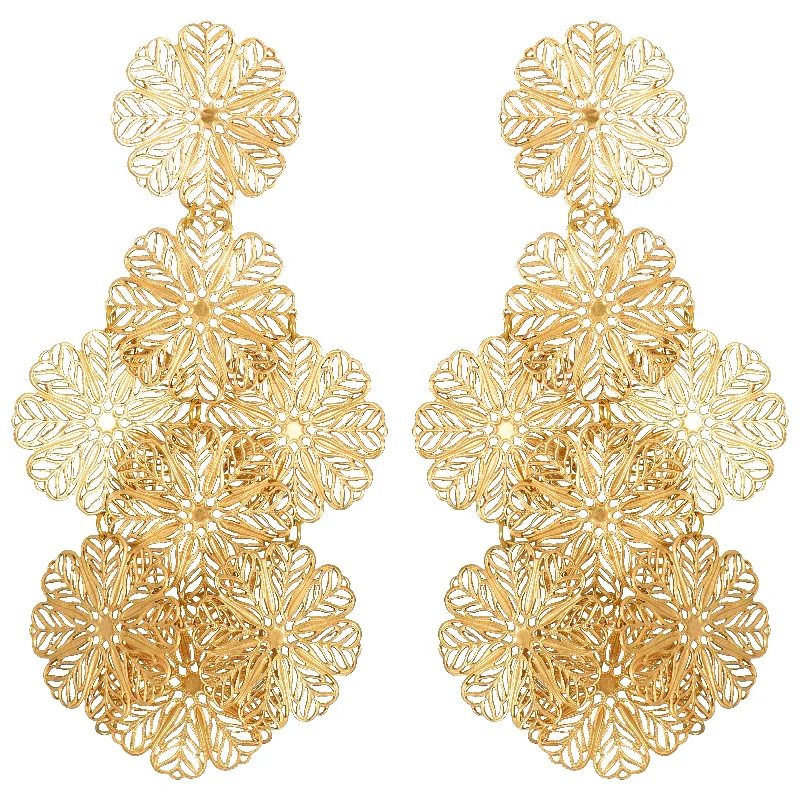 Ladies butterfly earrings-Pointelle Earrings