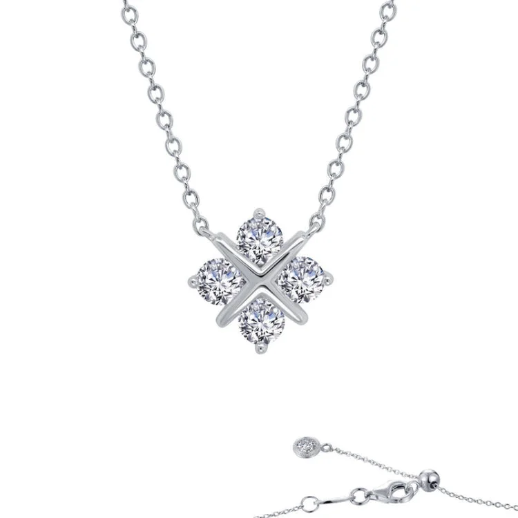 Ladies luxury diamond necklace-0.93 CTW Simple Squad Necklace