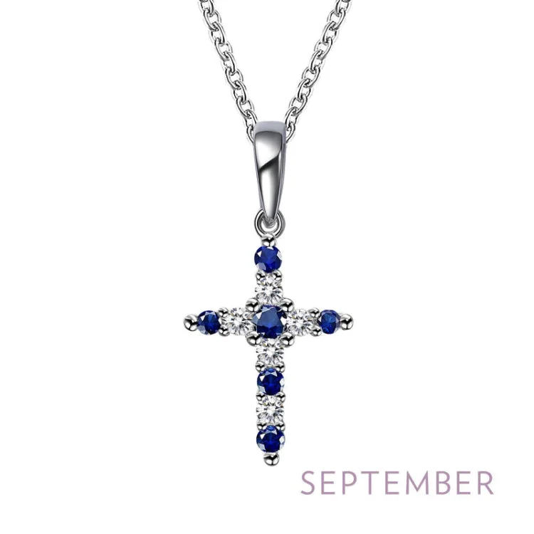 Ladies butterfly necklace-September Birthstone Necklace