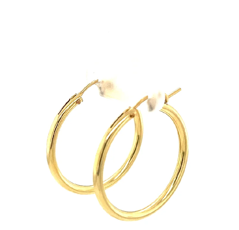 Ladies black diamond earrings-27mm Hoop Earrings