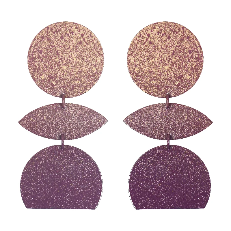 Ladies vintage earrings-Plum Oberoi Earrings