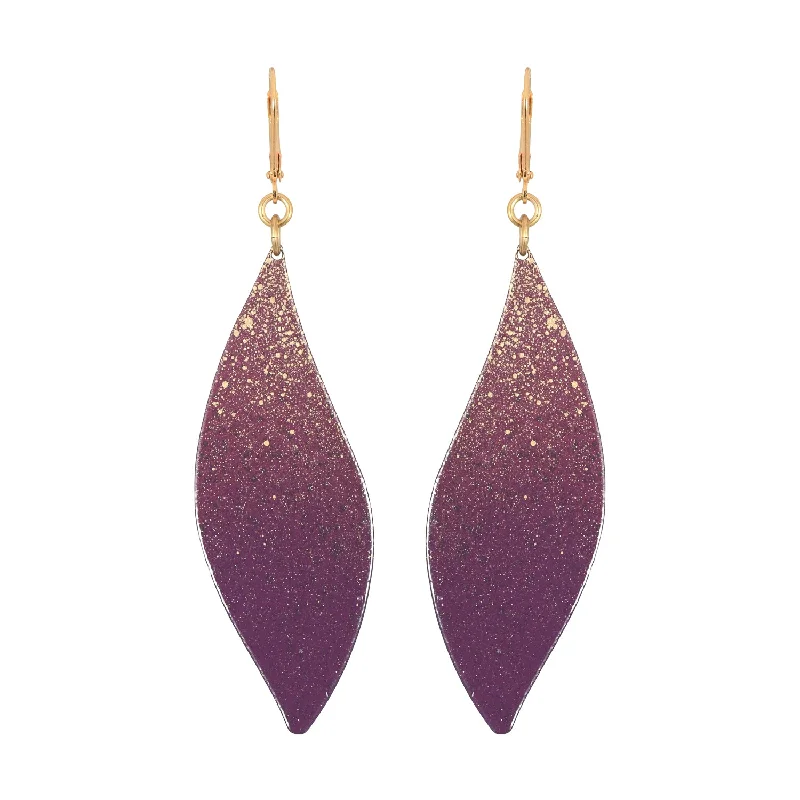 Ladies sparkling stud earrings-Plum Tilde Earrings