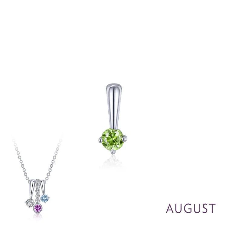 Ladies luxury necklace-August Birthstone Love Pendant