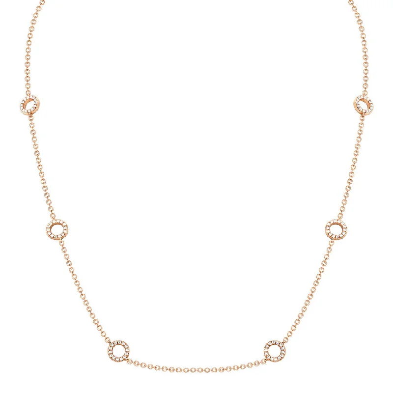 Ladies geometric necklace-Uneek Cascade Collection Yard Chain Necklace