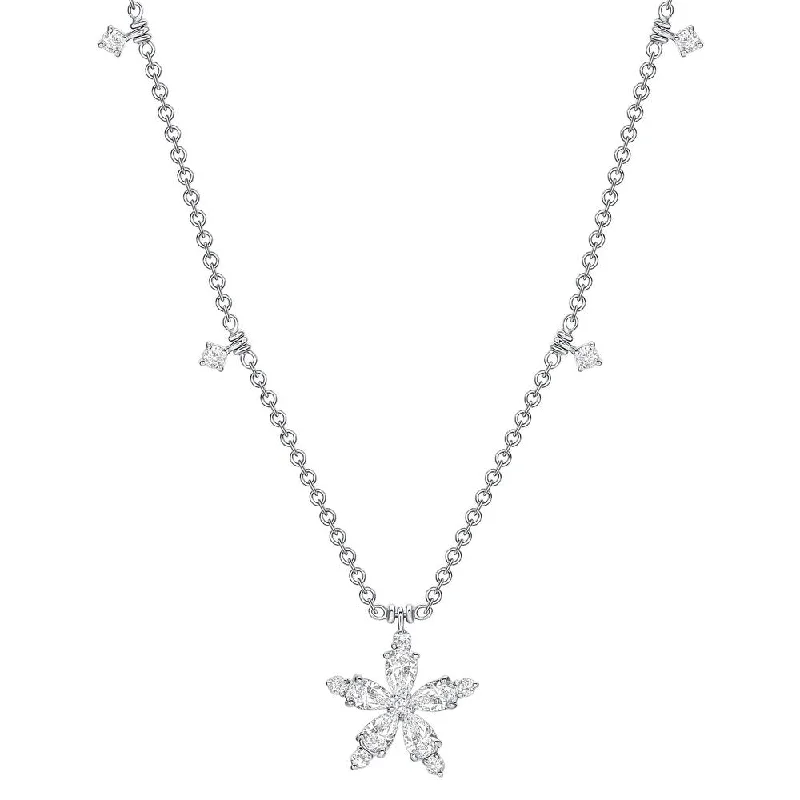 Ladies sparkling diamond necklace-Uneek Cascade Collection Drop Necklace