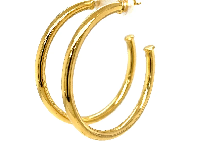 Ladies chandelier earrings-Bara Boheme | "ROMA" Hoop Earrings