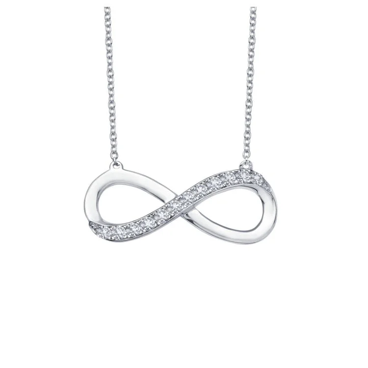 Ladies personalized necklace-0.24 CTW Infinity Necklace