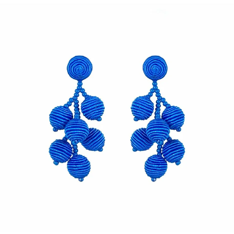 Ladies colorful earrings-Blue Mini Gumball