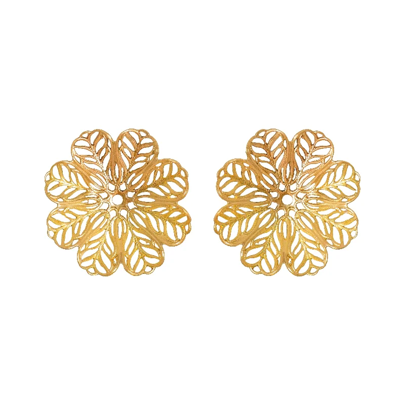 Ladies chic earrings-Pointelle Post Earrings