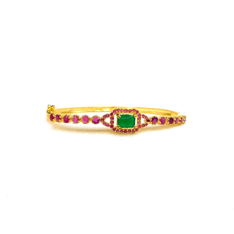 Stately Chic Cubic Zirconia (CZ) Stones Single Kada Bangle