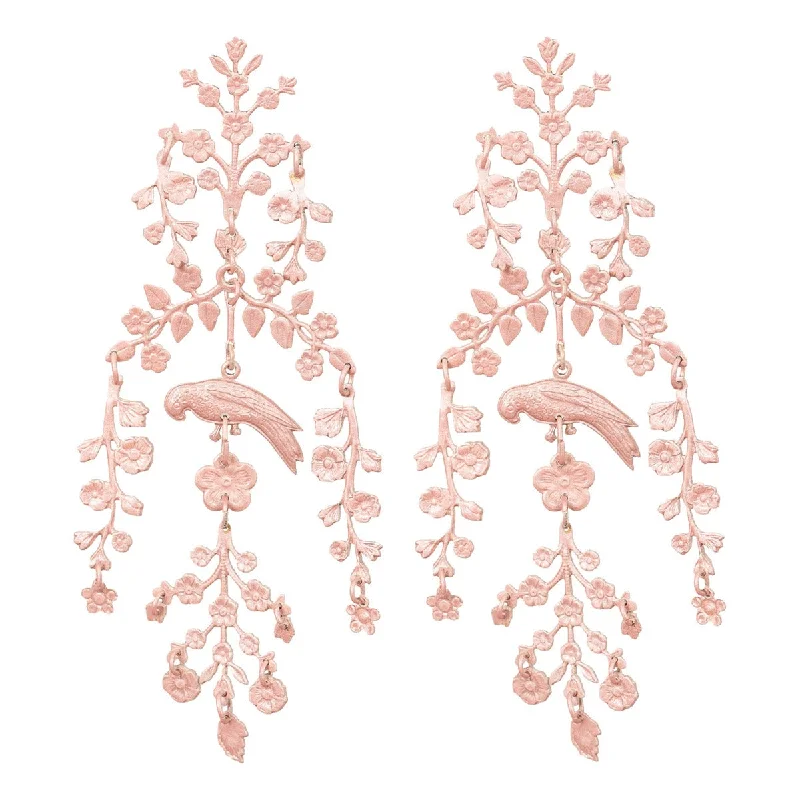 Ladies glamorous earrings-Blush Jardiniere Earrings