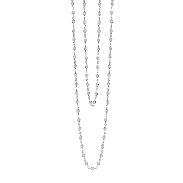 Ladies wedding necklace-Classic Station Necklace