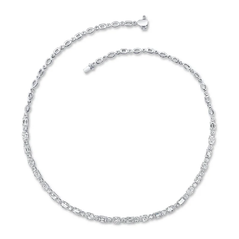 Ladies pearl necklace-Uneek Tennis Collection Tennis Necklace