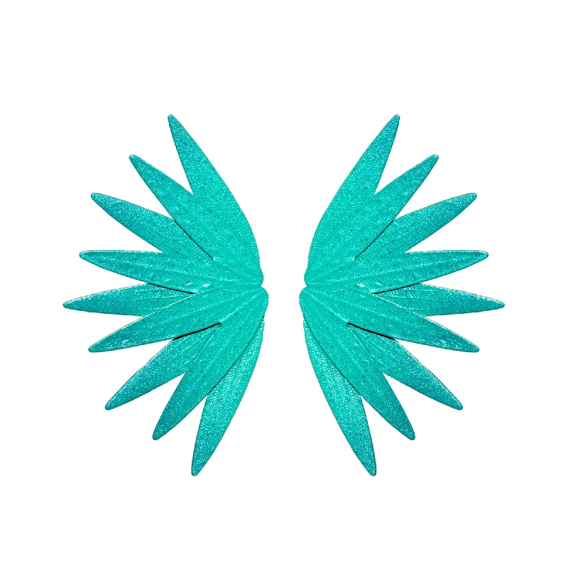 Ladies gold stud earrings-Teal Manoa Earrings