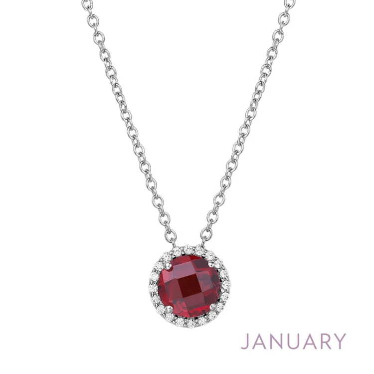 Ladies matching necklace set-January Birthstone Necklace