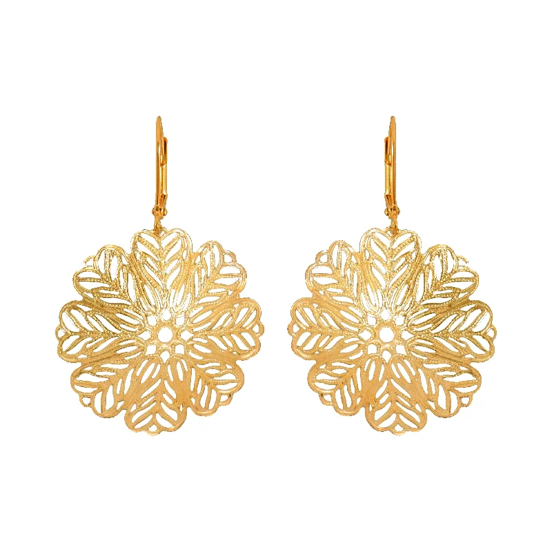 Ladies elegant earrings-Single Pointelle Earrings