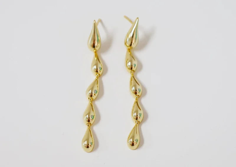 Ladies delicate earrings-"ZOEY" Long Teardrop Earrings