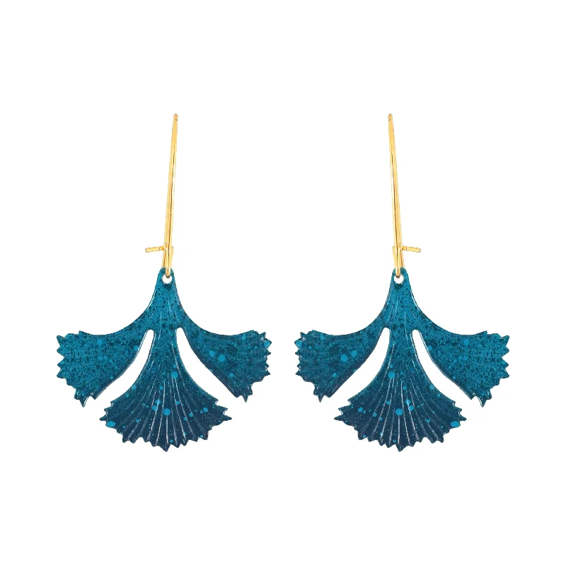 Ladies blue sapphire earrings-Ocean Single Kalina Earrings