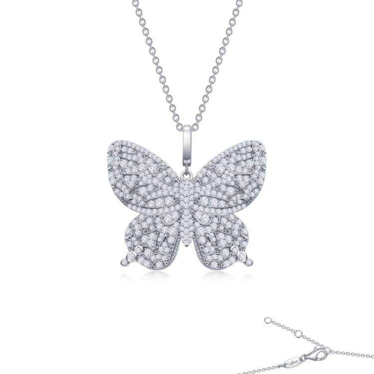 Ladies necklace with charm-Butterfly Pendant Necklace