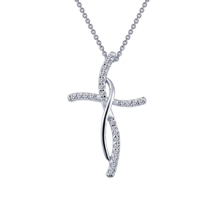 Ladies statement necklace-0.24 CTW Cross Pendant Necklace